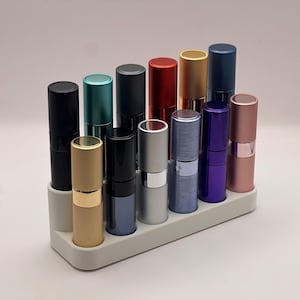 Scentbox Organizer | Stand for Microperfume Travel Sprays | Display for Scent Decant | 12 Slot Tiered Organizer For Perfume Collection