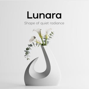 Organic Modern Vase | Lunara | Modern Home Decor | Quiet Radiance Floral Holder