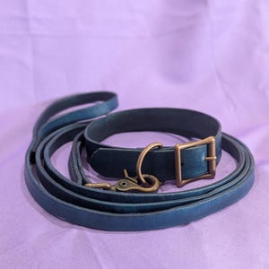 Genuine Hand Stitched Personalized Leather Collar(Matching Leashes Available)