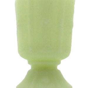 Fenton Glass Paneled Daisy Custard Lime Sherbet Dull Toothpick Holder #8294 Glow
