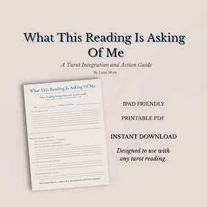 Tarot Journal Printable PDF, Tarot Reading Reflection Worksheet, iPad Friendly Integration Guide, Digital Download