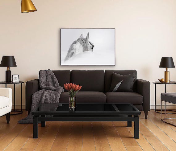 Andalusian Horse Wall Art, Misty Dawn (Available in Birch Wood, Metal, Plexiglass Options)