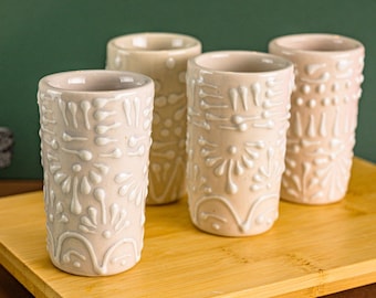 Japanese Antique Lacquer Sake Sakazuki Set of 4 Red Lacquer Sake