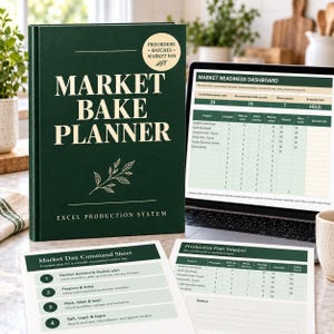 Bakery Planner Spreadsheet | Order Tracker & Production System for Cottage Bakers