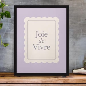 Joie de Vivre Print: Minimalist French Quote Art (Digital Download
