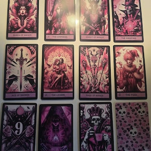 Gothic Pink/Black Tarot Cards