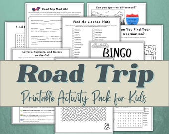 Road Trip Printable Activity Pack for Kids
