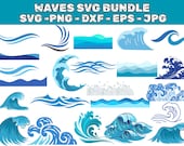 Ocean Waves SVG Bundle: Nautical Cut Files (Digital Download)