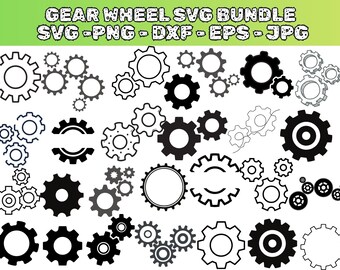 Gears SVG Bundle - Metal Gear Clipart, Cut Files (Digital Download)