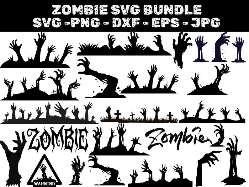 Zombie Racing Svg Zombie SVG Bundle: Halloween Horror Clipart, Cricut Cut Files (digital ...
