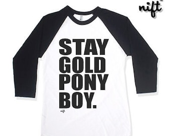 Stay Gold Ponyboy Unisex Baseball 3/4 Sleeve T-shirt