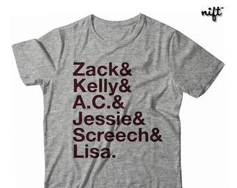 Saved by the Bell Names UNISEX T-shirt by NIFTshirts