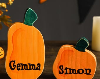 INDIVIDUELLES personalisiertes Kürbis-Halloween-Dekor, Halloween-Tischdekor, Kürbis-Wohnkultur, primitives Kürbisgeschenk, Thanksgiving-Dekorgeschenk