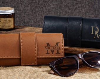 Personalisierte PU Leder Sonnenbrille Box, Benutzerdefinierte Brillenetui, Trauzeugen Geschenk, Brillenetui mit Gravur, Trauzeuge Geschenk, Geschenk für Papa, Geschenke für Männer