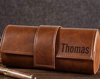 Benutzerdefinierte Brillenbox, personalisierte PU-Leder Brillenetui, Trauzeugen Geschenk, Brillenetui mit Gravur, Trauzeuge Geschenk, Geschenk für Vater, Geschenke für Männer