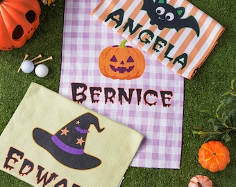 Halloween Waffle Weave Golf Towel, Funny Halloween Towel, Gift for Golfs Lovers