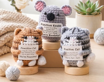 Crochet Emotional Support Animal, Funny Desk Buddy, Gift for Friends