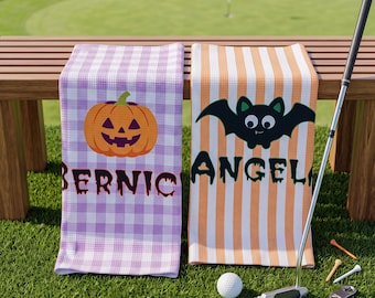 Halloween Waffle Weave Golf Towel, Funny Halloween Towels, Gift for Golfs Lovers