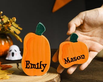 Personalisierte Kürbis-Halloween-Dekor, Halloween-Tischdekor, Kürbis-Wohnkultur, primitives Kürbisgeschenk, Thanksgiving-Dekorgeschenk, Herbstdekor