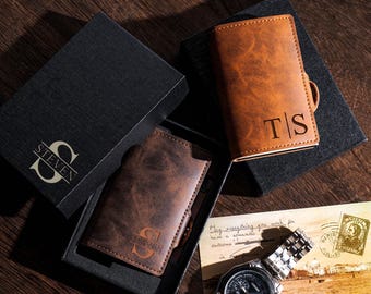 Personalisierte Brieftasche für Männer,Leder RFID Pop-Up Brieftasche,Geburtstagsgeschenk für Ihn,Kartenhalter,Freund Geschenk für Männer,Geschenk für Papa