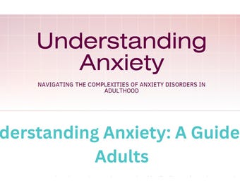 Anxiety Guide for Adults, Nervous System Education, Printable