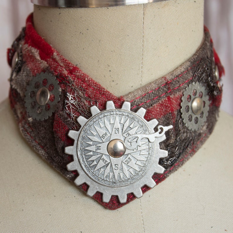 Fancy Chevron collars one of a kind.