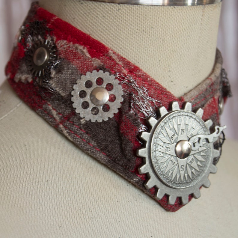 Fancy Chevron collars one of a kind.
