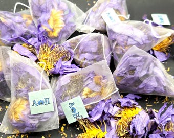 Blue Lotus Whole Flower Nymphaea caerulea Pyramid Tea Bags