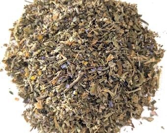 Solar Glow Pre Ground Ritual Herbal Blend – Damiana, Mullein, Blue Lotus & Kanna