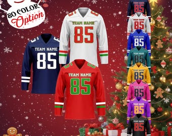 Maillot à manches longues personnalisé, uniformes d'équipe personnalisés avec numéro de nom pour enfant adulte, cadeau de fan de sport pour maillot de football et hockey assorti