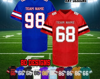 Camiseta de fútbol personalizada, uniforme de equipo personalizado, camiseta con nombre y número bordados. Regalo de Navidad para hombres, mujeres, niños y bebés.