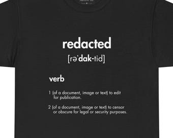 Redacted  - Black Unisex Tee