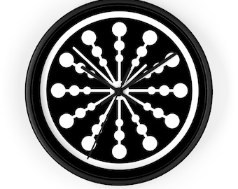 Modern Geo Wall Clock: Abstract Art Deco Decor