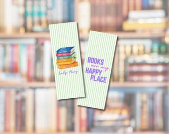 Emily Henry | Books are my happy place | Bookmark: Book Lover Gift