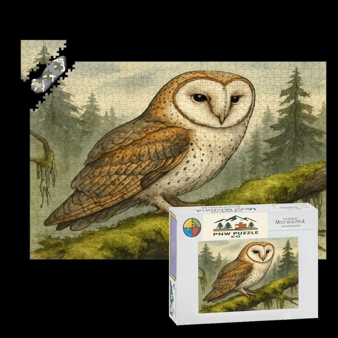 PNW Owl Puzzle – Cozy Forest-inspired 1000 Piece Wooden Jigsaw - Etsy