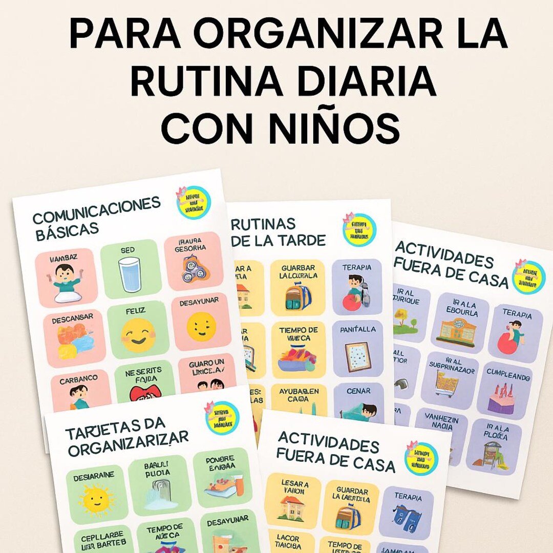 Kids' Routine Organizer | Visual Pictograms | Autistic and ...