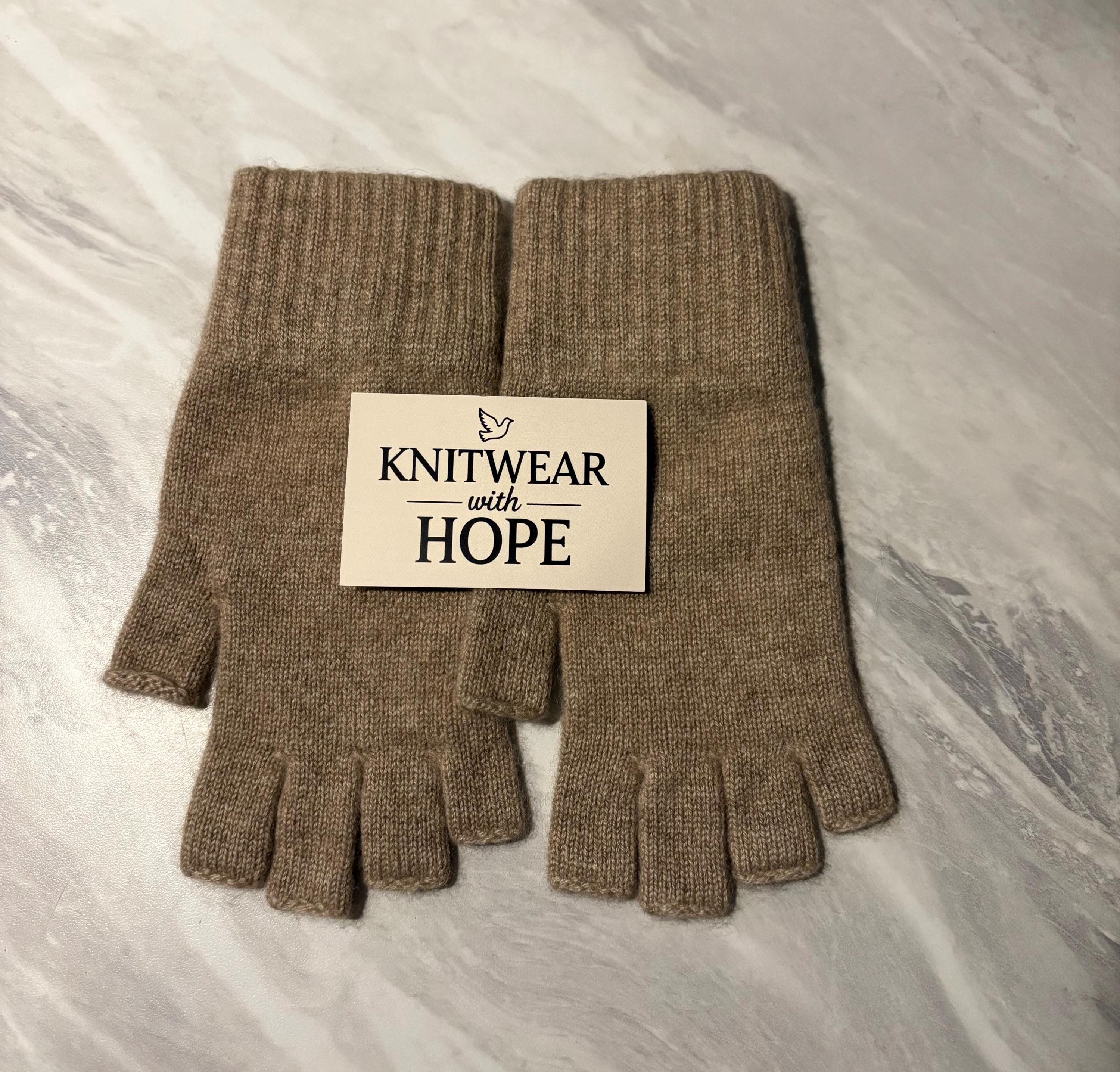 Ladies Cashmere Fingerless Gloves - Etsy