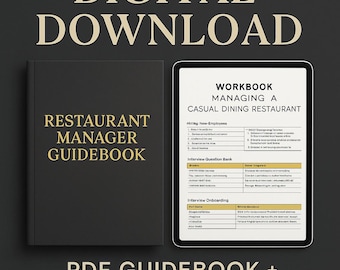 Restaurant Manager Guidebook & Toolkit (Digital Download – PDF and Excel)