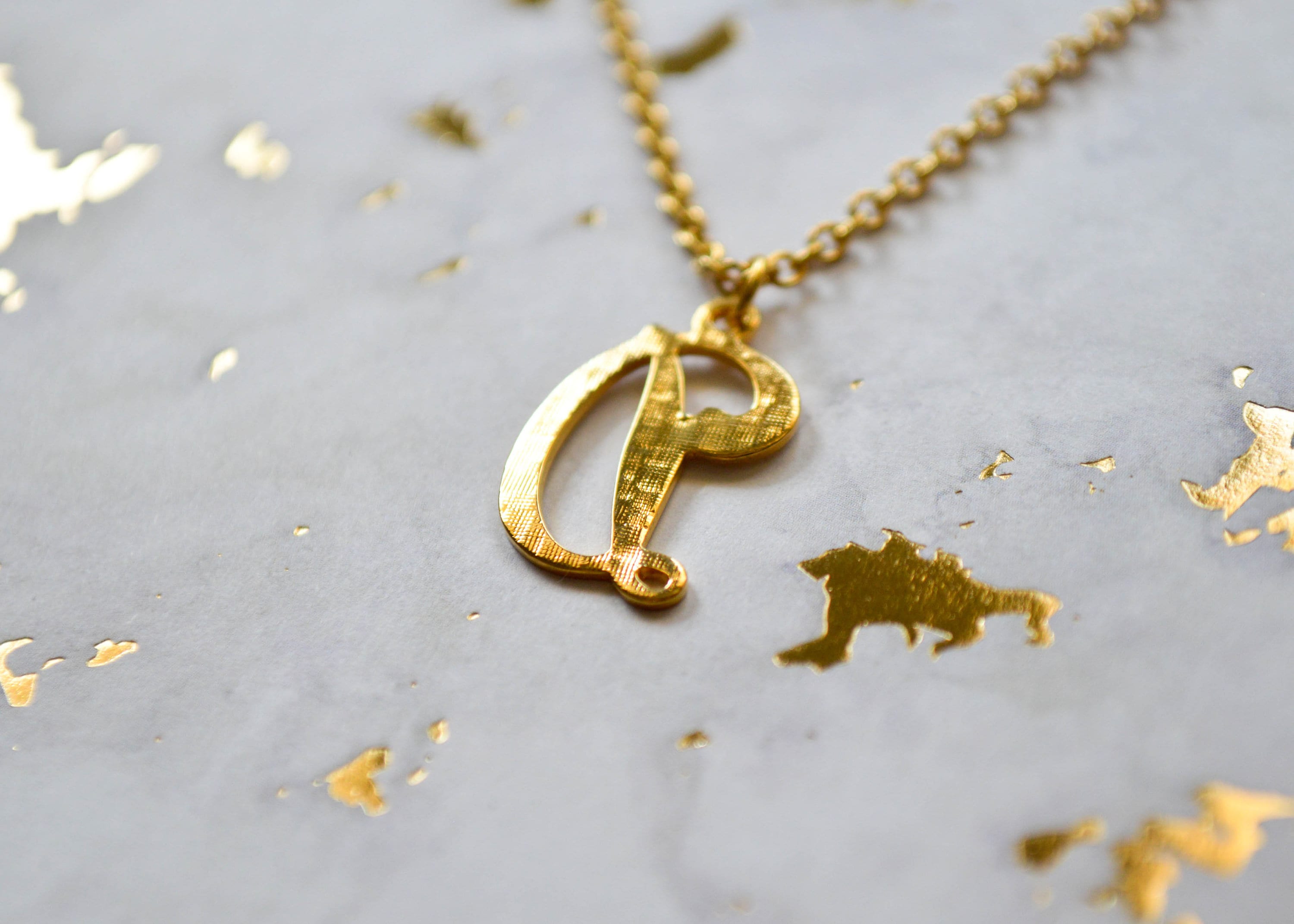 Vintage D Necklace Monogram Necklace 