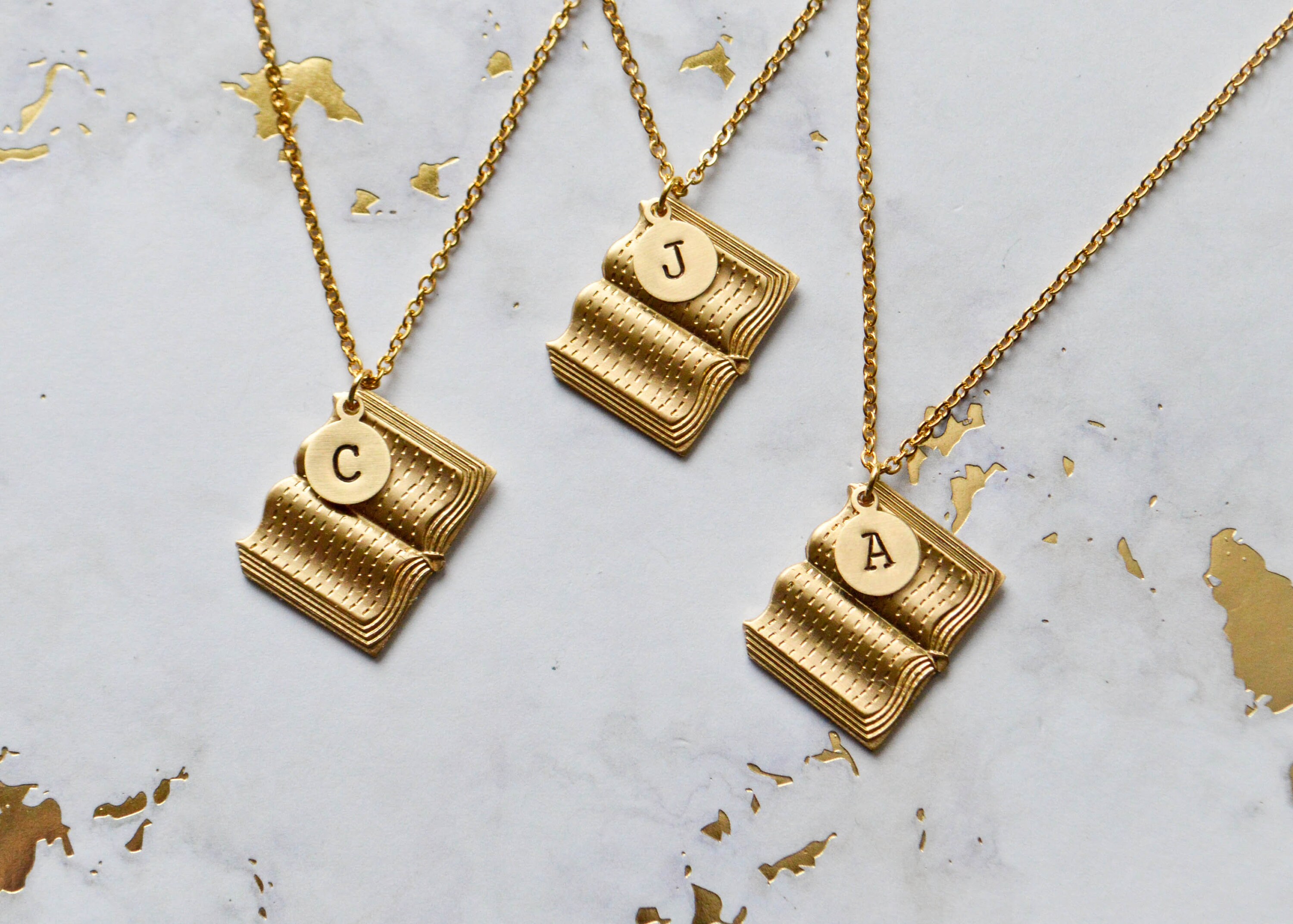 Personalized Book Necklace Book Jewelry Book Lover Etsy UK