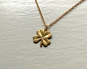 Lucky Clover Necklace - Clover Jewelry - 4 Leaf Clover Necklace  - St. Patrick’s Day Necklace
