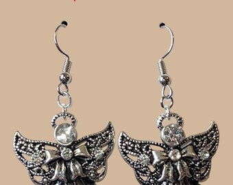 Silver Angel Earrings