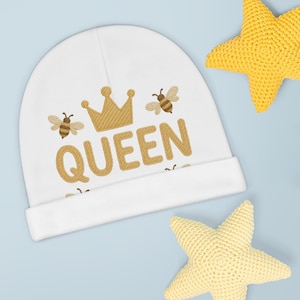 Bee Queen Baby Mütze, süße Säugling Hut, Neugeborenen Geschenk, Baby-Dusche vorhanden, Fotografie Prop, saisonale Kleidung