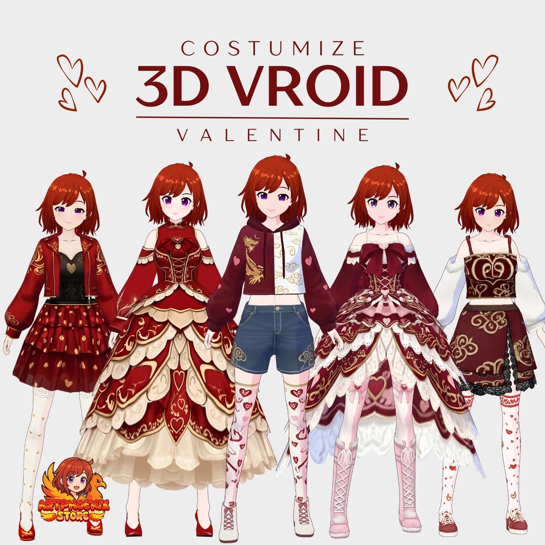 5 Vroid Outfit Fantasy | Dress Royal Gold Vtuber Dress Clothes Vrchat ...