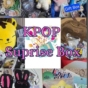 Kpop surprise box, mystery gift box, Korean boy band merchandise, Kpop gift, Kpop keychai, bias plushie, Kpop enamel