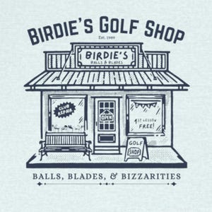 Vintage Golf Graphic Tee: Birdie&#39;s Golf Shop Bella Canvas T-Shirt
