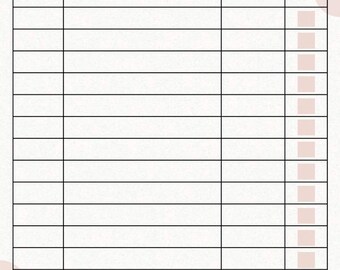 Op de afbeelding: Een afdrukbare opdrachttracker met de titel "ASSIGNMENT TRACKER" in vette zwarte letters. De tracker bevat kolommen voor klas, beoordeling/opdracht, vervaldatum en een "klaar" selectievakje. De achtergrond heeft een zachtroze ontwerp.
