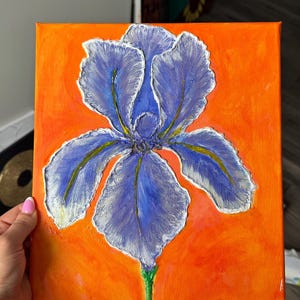 Textured Iris Painting - Acrylic on Canvas
