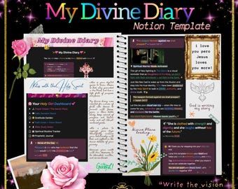Christian Notion Template – Divine Diary for Women (Digital Download)
