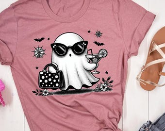 Funny Ghost Halloween Shirt, Cute ghost T-shirt, Spooky Season Fall Tee, Gift for Halloween Shirt